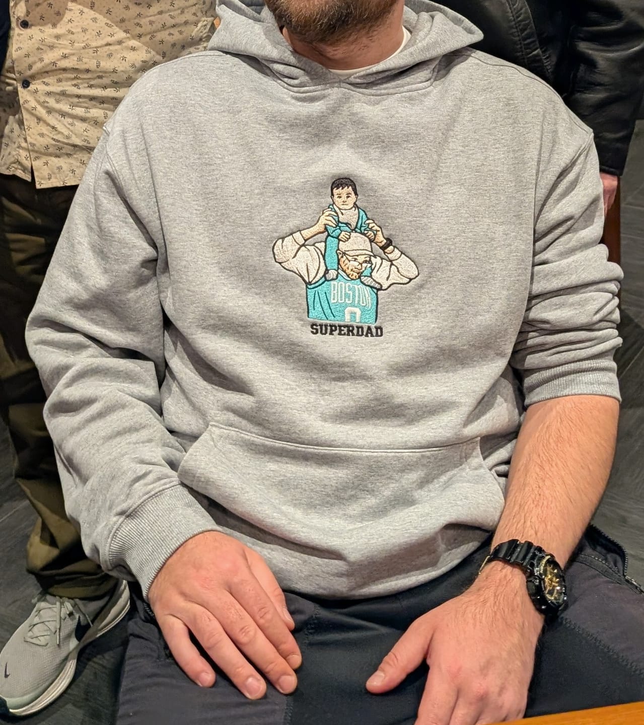 Customer photo review of CUSTOM Men's Super Heavyweight Kid's Drawing Hoodie