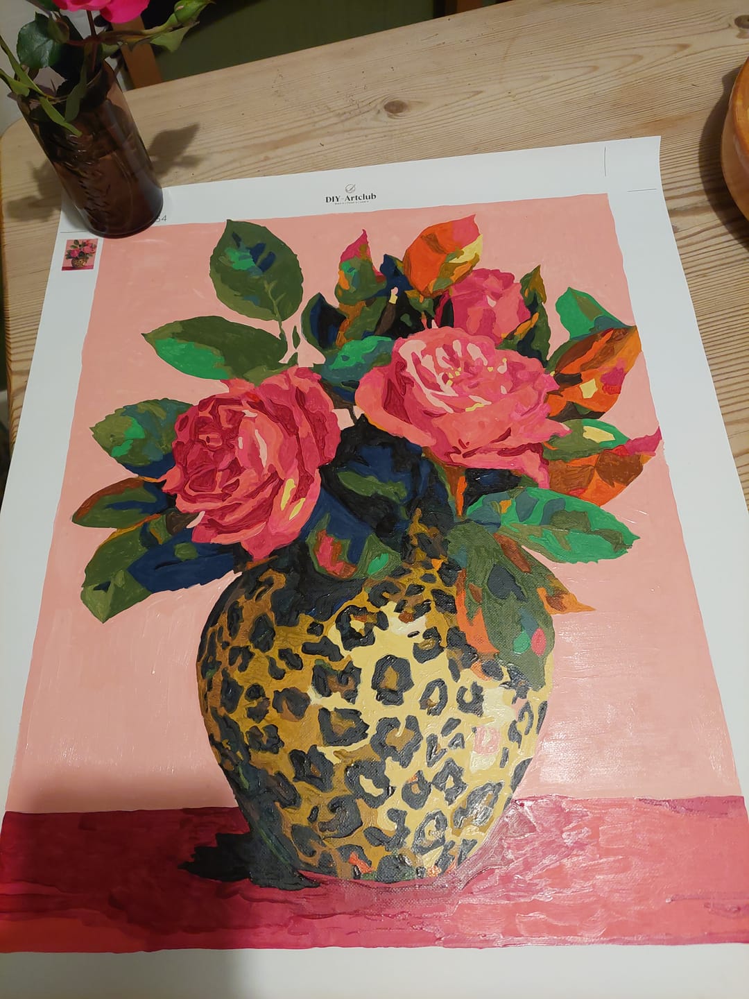 Customer photo review of Wild Roses | Paint by Number