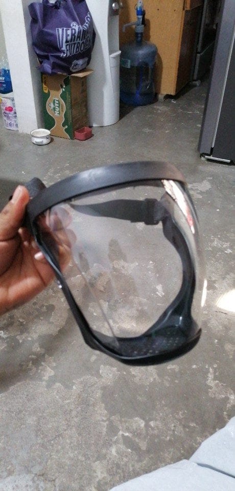 Customer photo review of Visière de protection intégrale anti-buée
