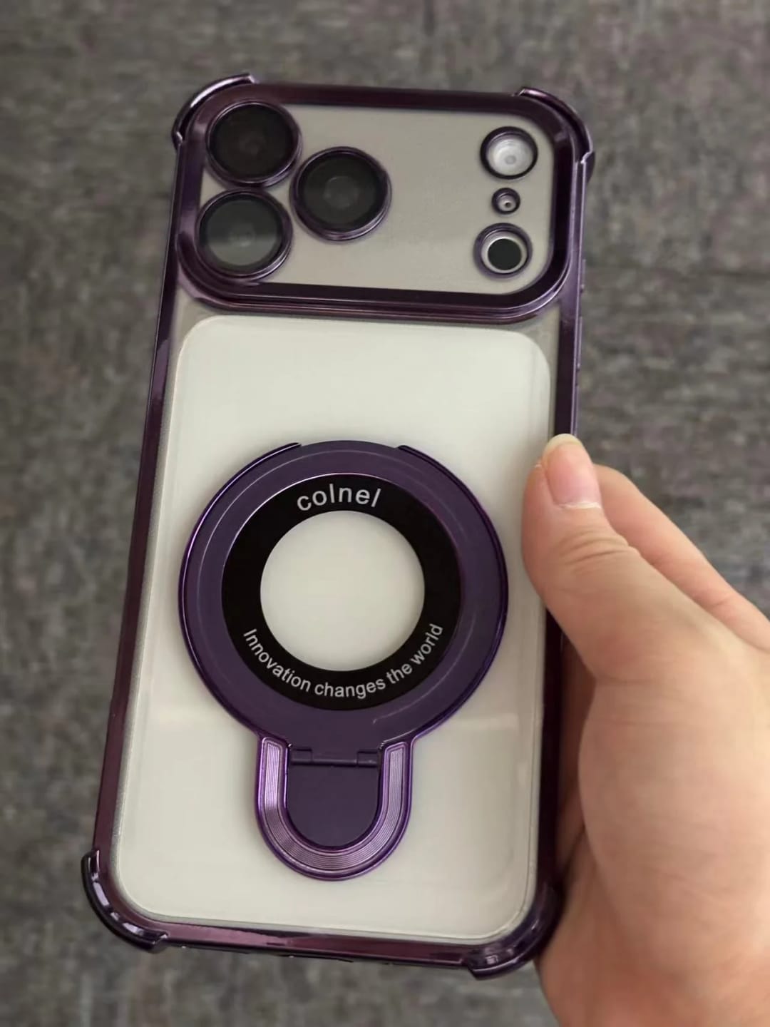 Customer photo review of Coque iPhone anti-chute à anneau invisible Airluma