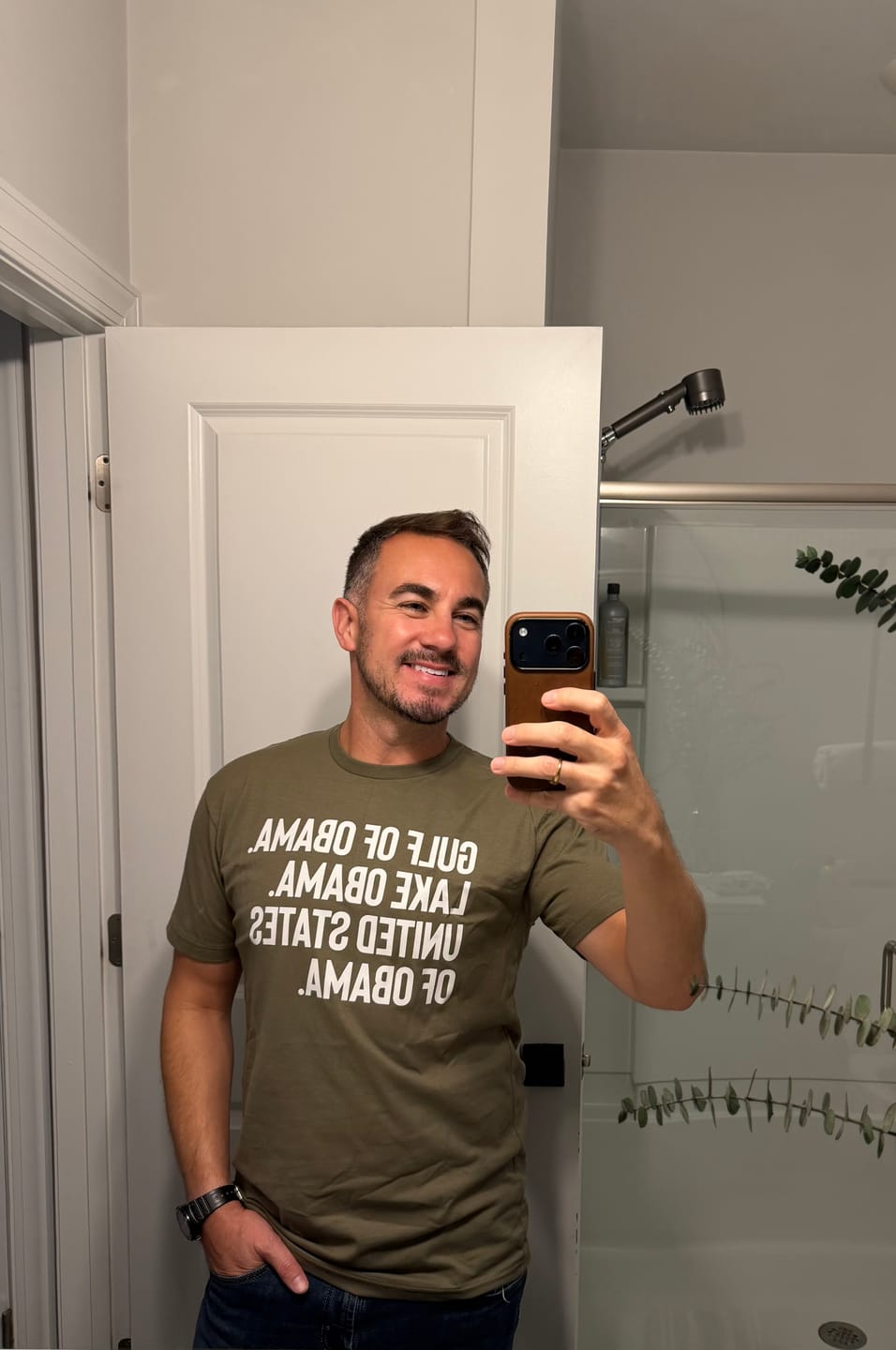 Customer photo review of Gulf of Obama. Lake Obama. The United States of Obama Unisex Tee