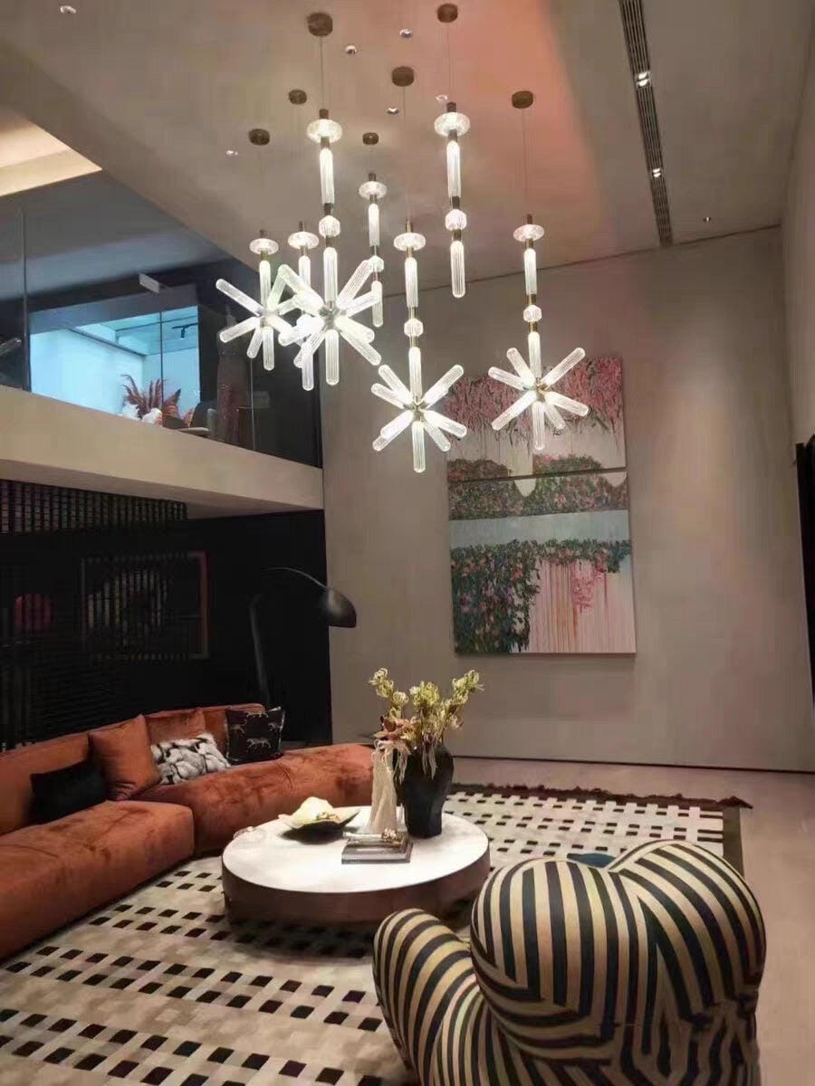 Customer photo review of Crystal Cylinder Pendant Light, Champagne Gold Joints, Dimmable