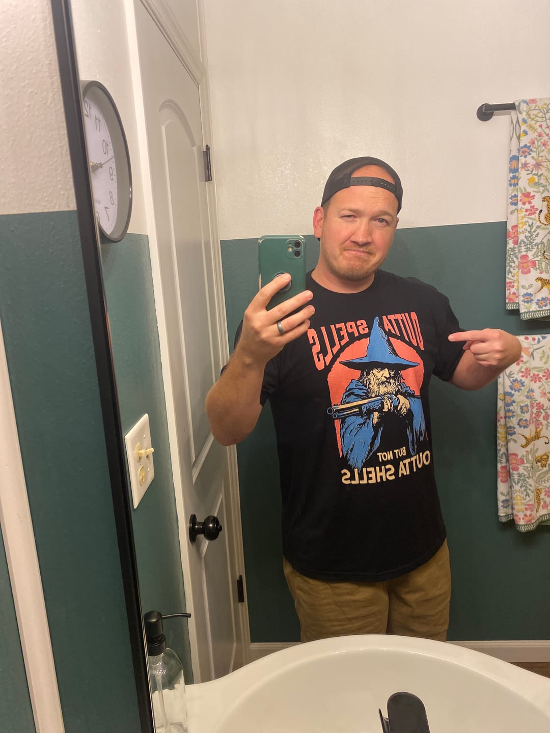 Customer photo review of Outta Spells T-Shirt