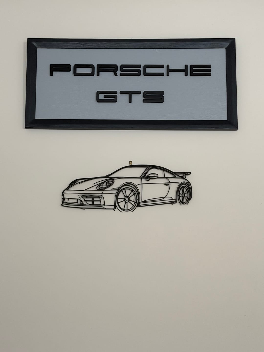 Customer photo review of Your Custom Car Silhouette Metal Wall Art Service