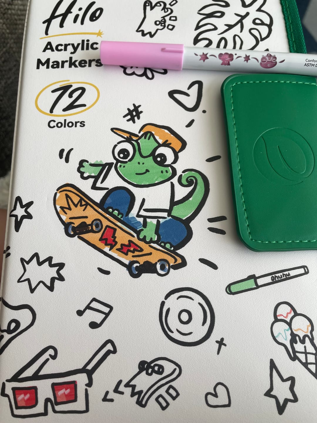 Customer photo review of Ohuhu Hilo Series Direct-ink Acrylic Paint Markers