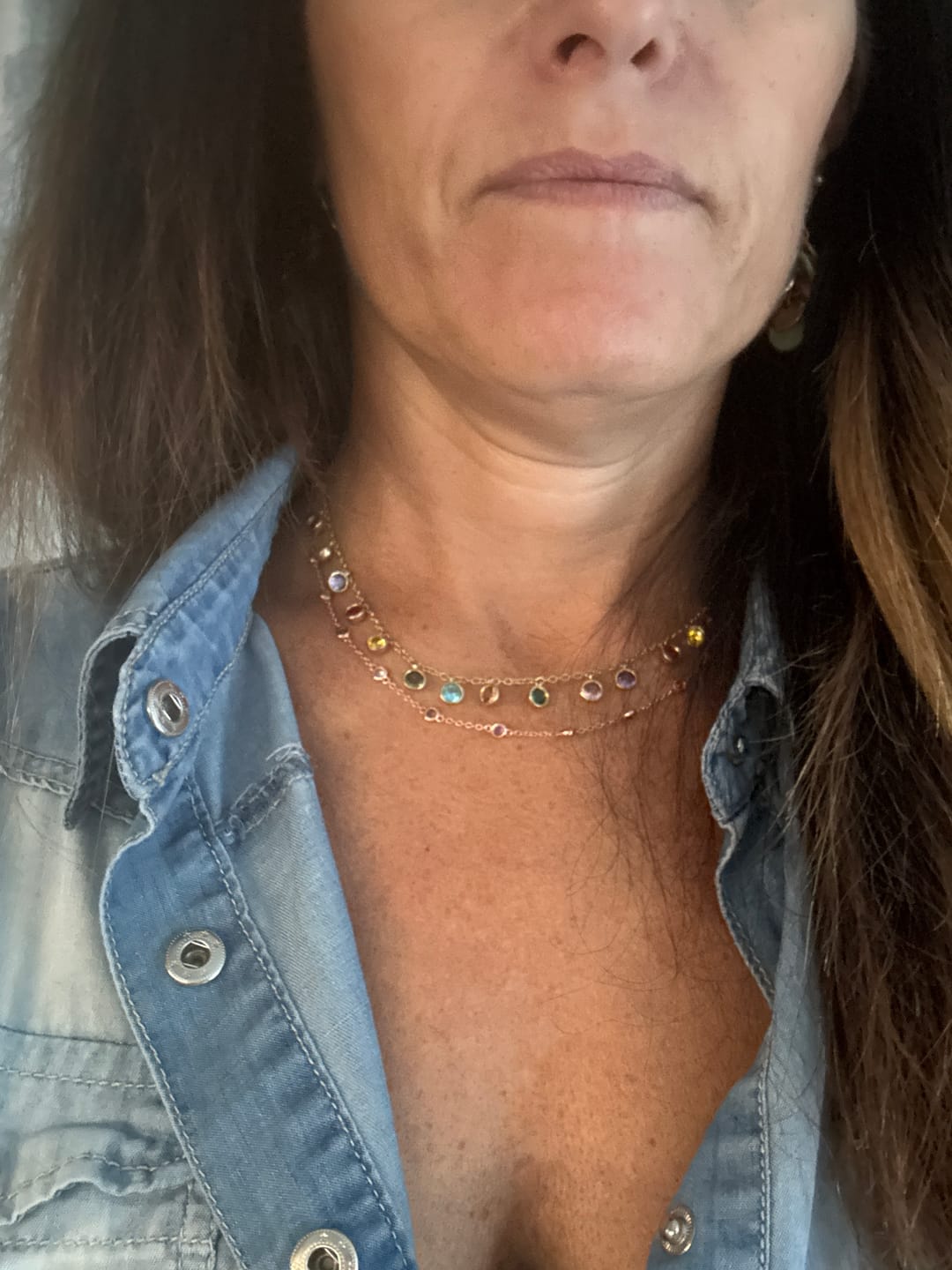 Customer photo review of Collana con  ciondoli pendenti colorati