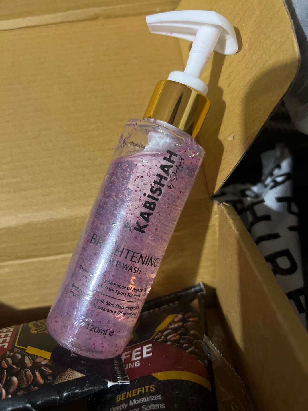 Customer photo review of LuminaBright Whitening Face Wash