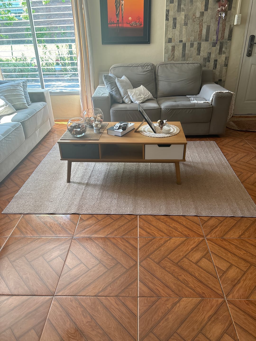 Customer photo review of Alfombra Simil Yute 150x200 cm Living Dormitorio