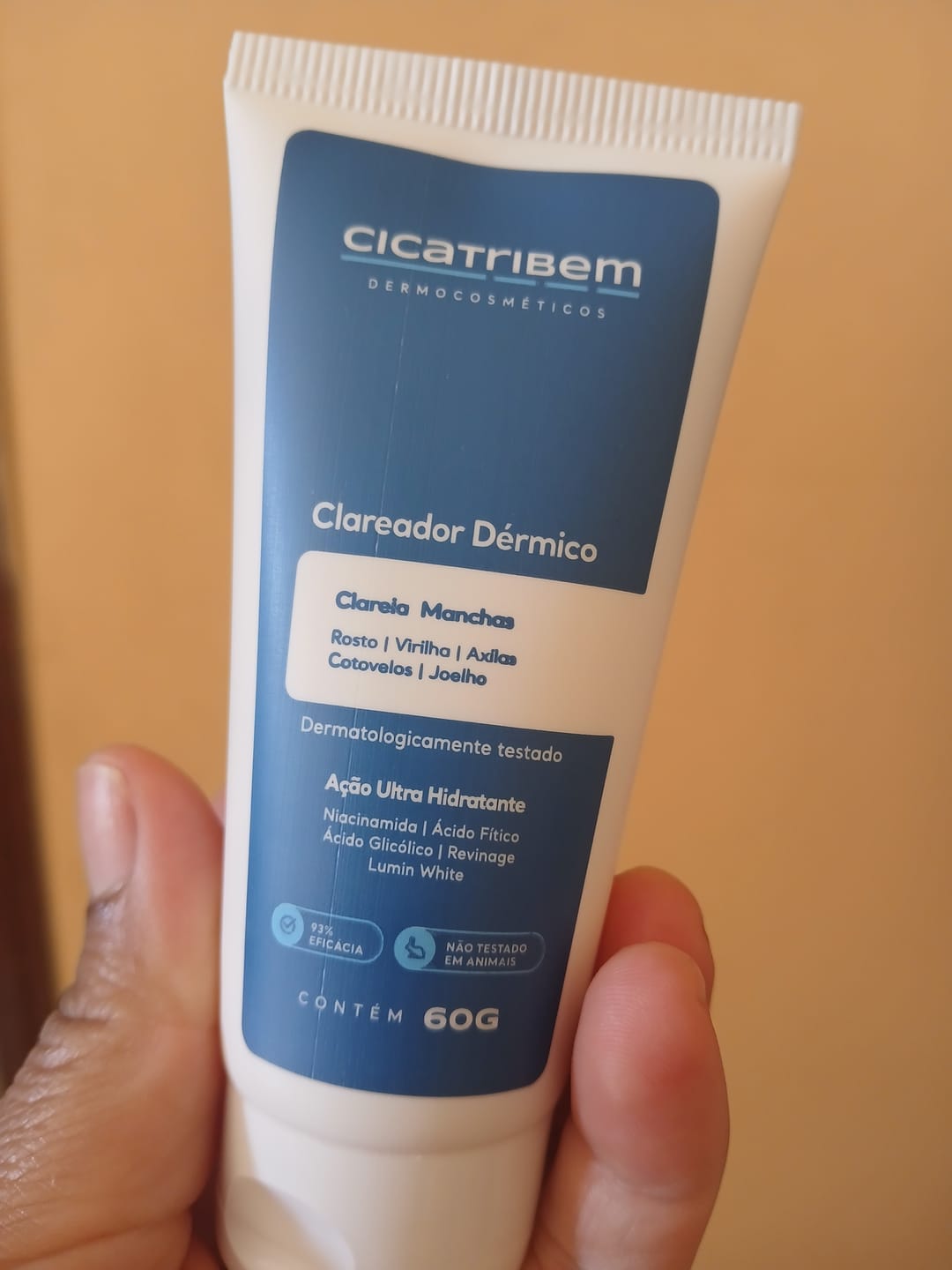 Customer photo review of Creme Clareador de Manchas – Melasma, Axilas, Virilha, Áreas Íntimas, Rosto e Corpo