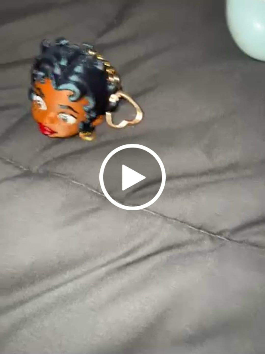 Customer video review of "Curly Temple" Toy Collectible Bag Charm
