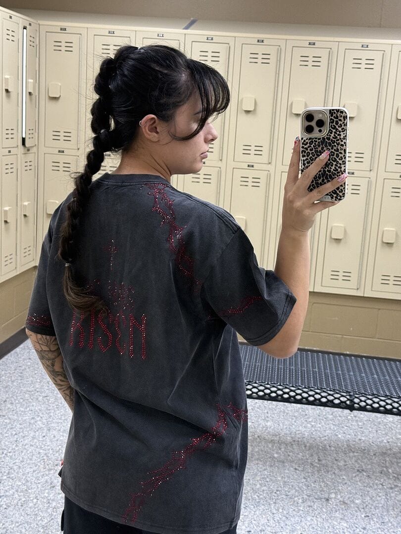Customer photo review of Risen Rhinestone T-Shirt