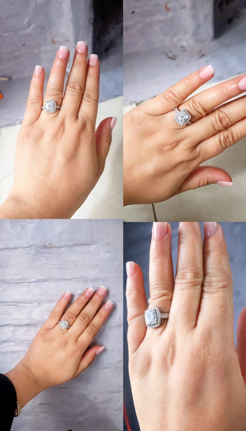 Customer photo review of Silver Classic Solitaire Ring