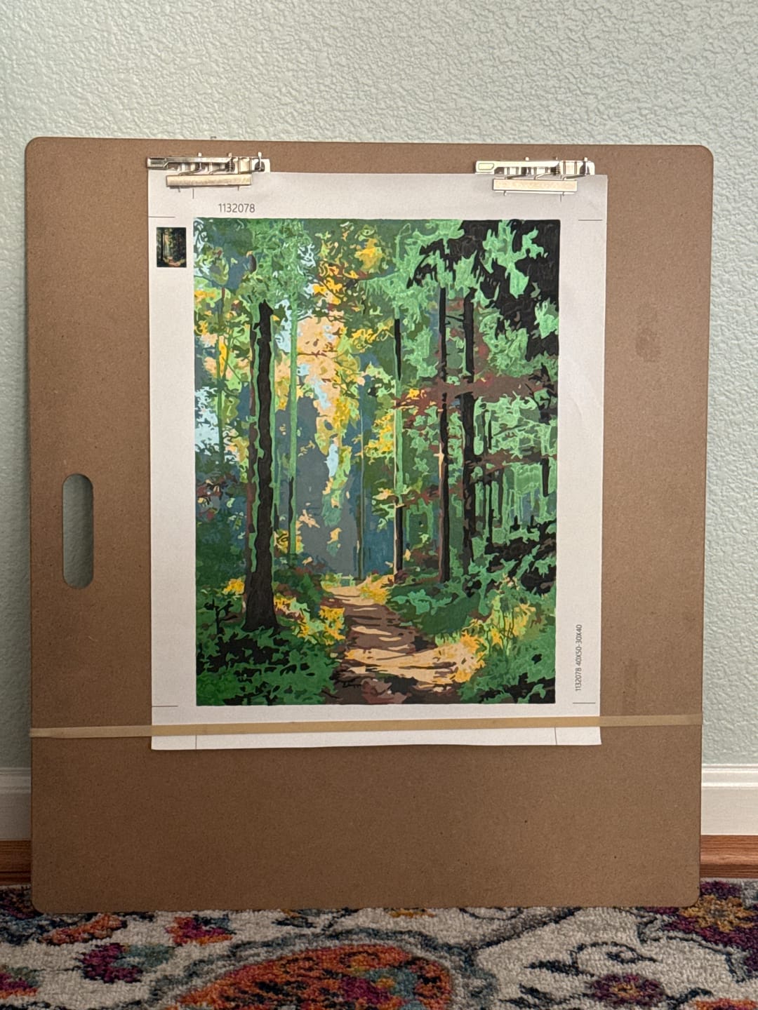 Customer photo review of Sunlit Woodland Trail (Paint by Numbers)