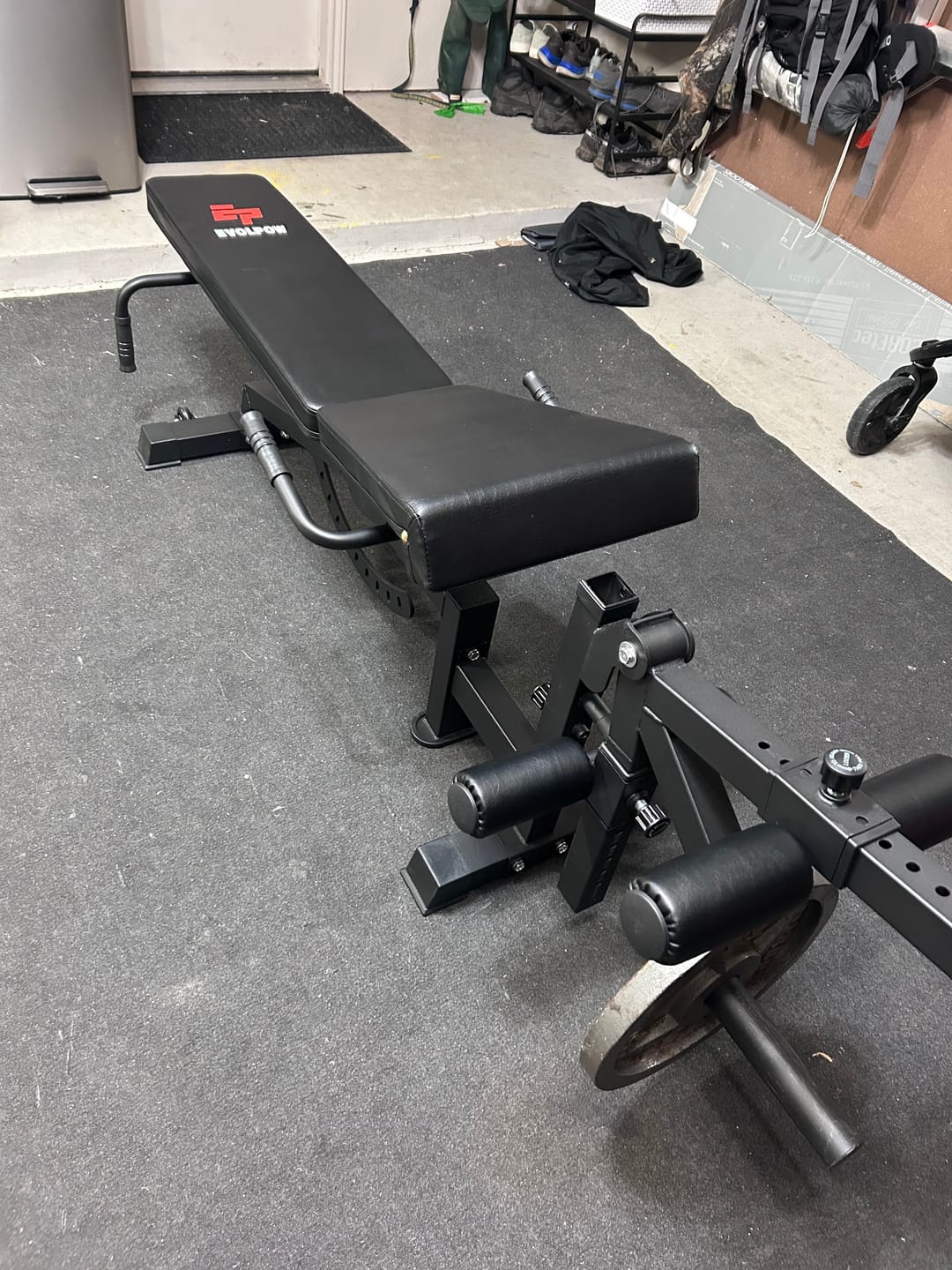 Customer photo review of EVOLPOW BEC Multi-functional Adjustable Weight Bench with Preacher Curl and Leg Extension