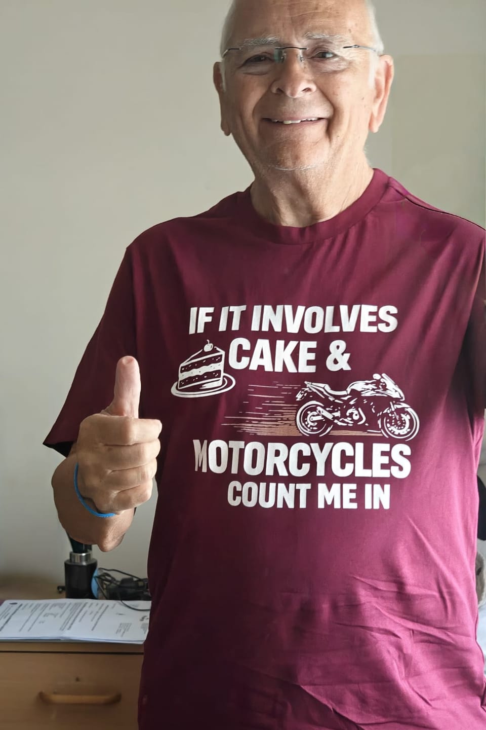 Customer photo review of CAKE MOTORBIKE 026 T Shirt