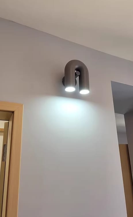 Customer photo review of Swivel U-Shape Wall Light, Terracotta or Black, Integrated LED