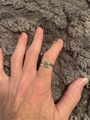 Customer photo review of Wrapped Twin Cross Ring