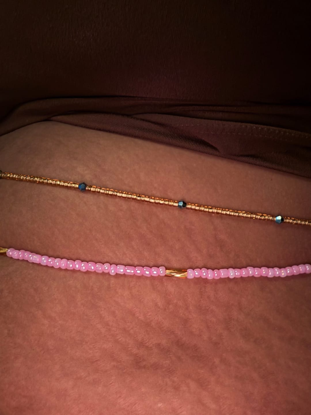 Customer photo review of *Limited edition* Emerald Majesty African Waist Beads
