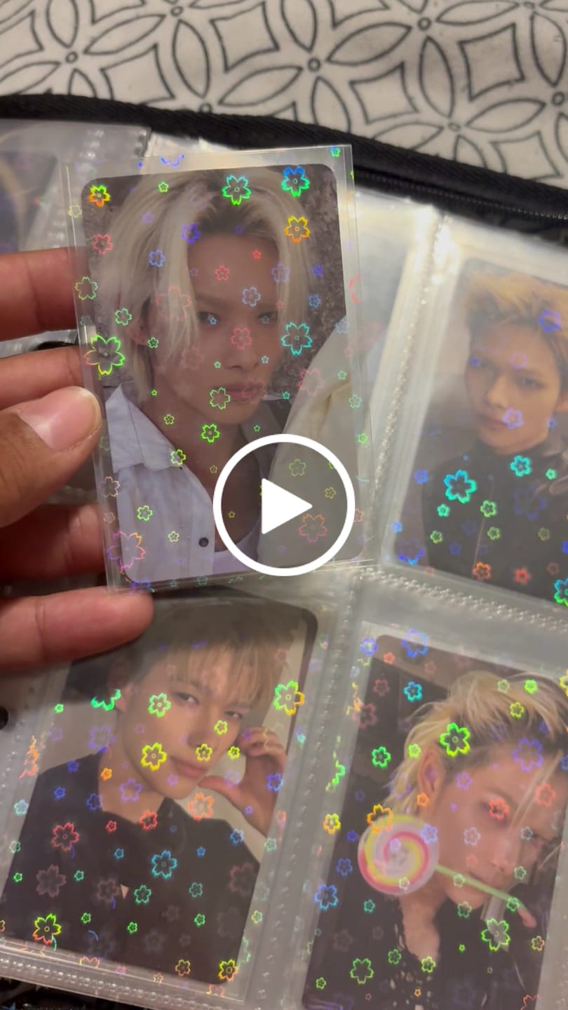 Customer video review of PREMIUM HOLOGRAPHIC PHOTOCARD SLEEVES - SAKURA VERSION