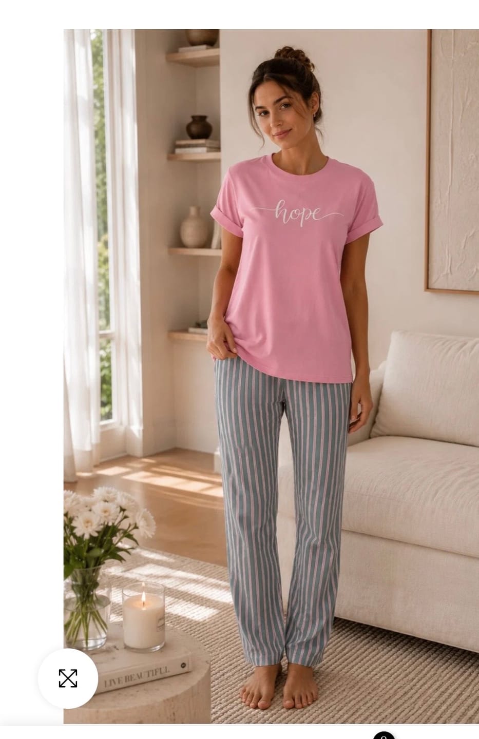 Customer photo review of The Hope Striped Pyjama Set