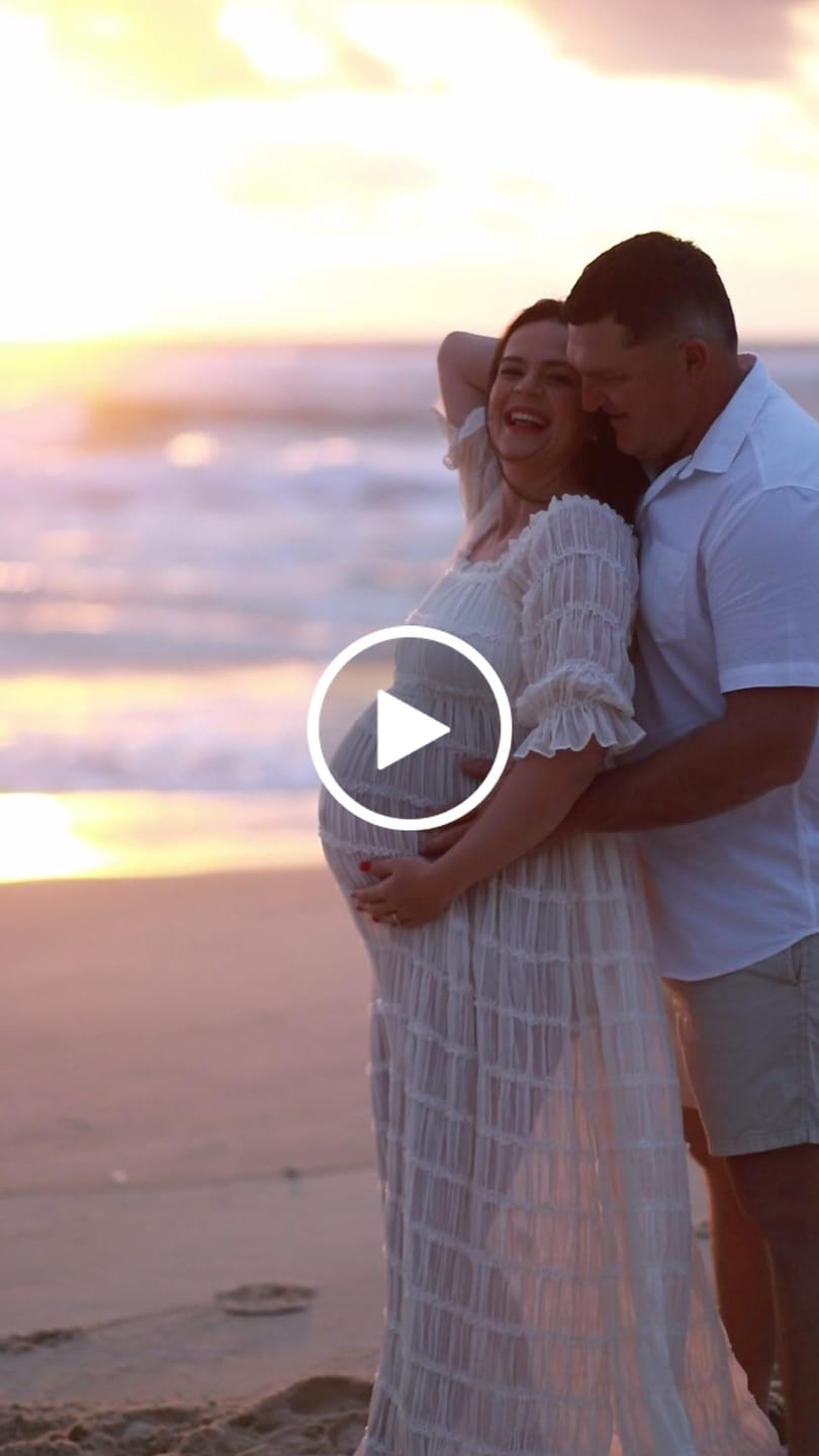 Customer video review of Mariana Sheer Maternity Photoshoot  Dress in White