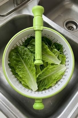 Customer photo review of SpinLeaf™ 2-in-1 Salad Spinner & Colander