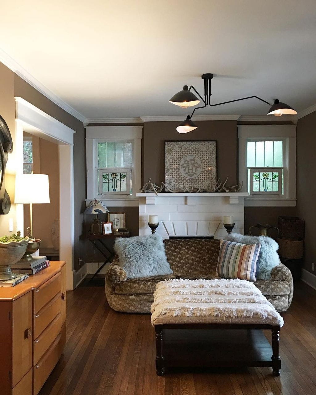 Customer photo review of Brass Ball-Joint Ceiling Light, 3 or 5 Arms, Black or White