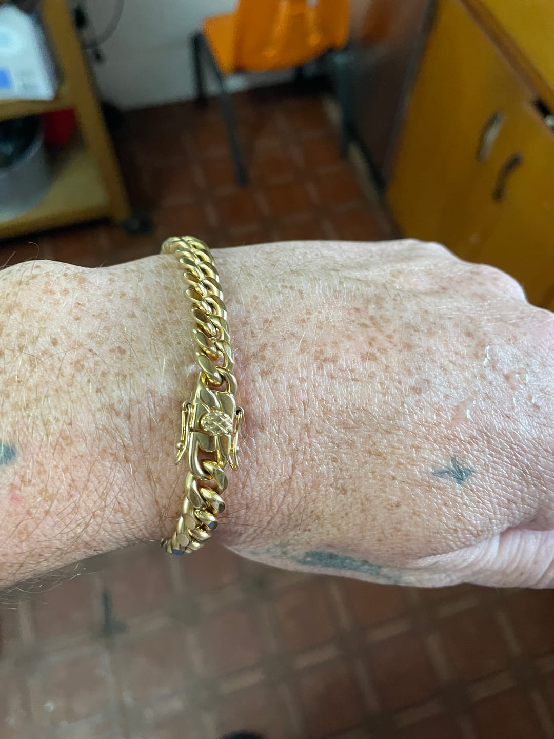 Customer photo review of 8mm Gold Premium Miami Cuban Bracelet