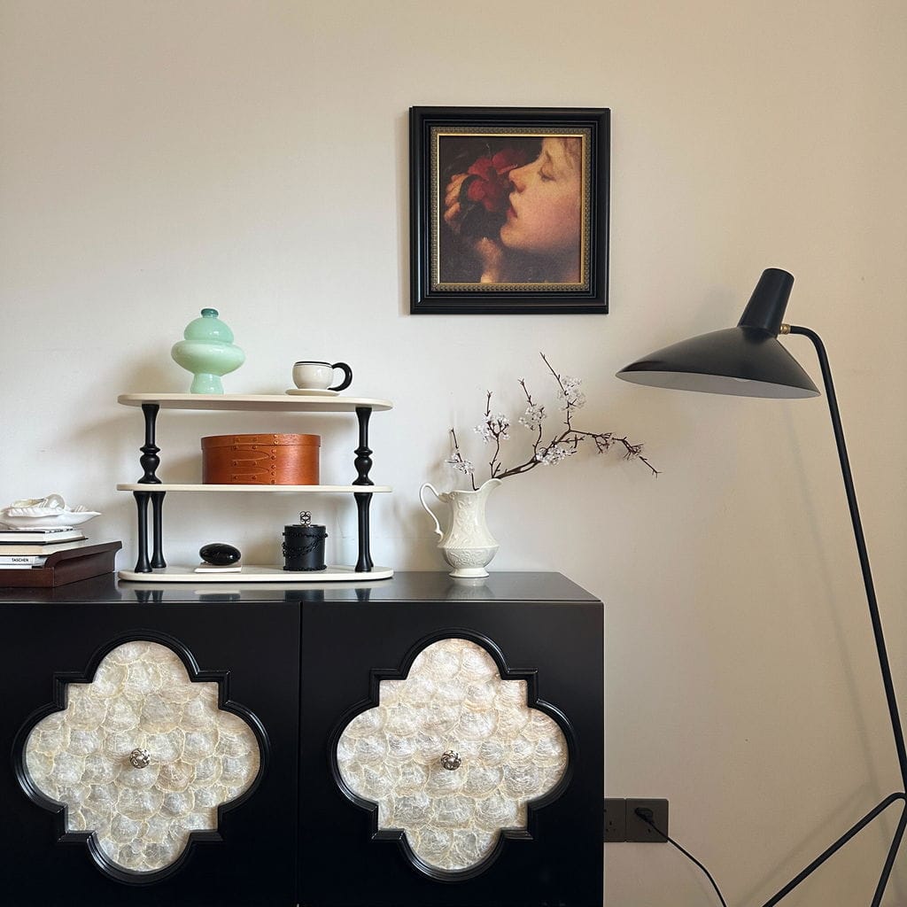 Customer photo review of Rotating Arm Floor Lamp, Black Aluminium and Brass, 160 cm