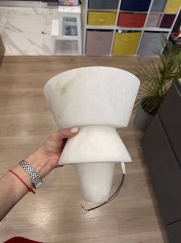 Customer photo review of Albana | Sculptural Alabaster Wall Sconce
