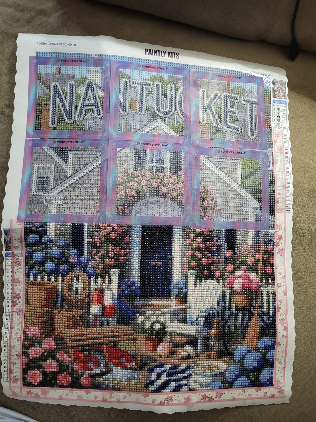 Customer photo review of Nantucket Shingled Cottage (Diamond Painting)