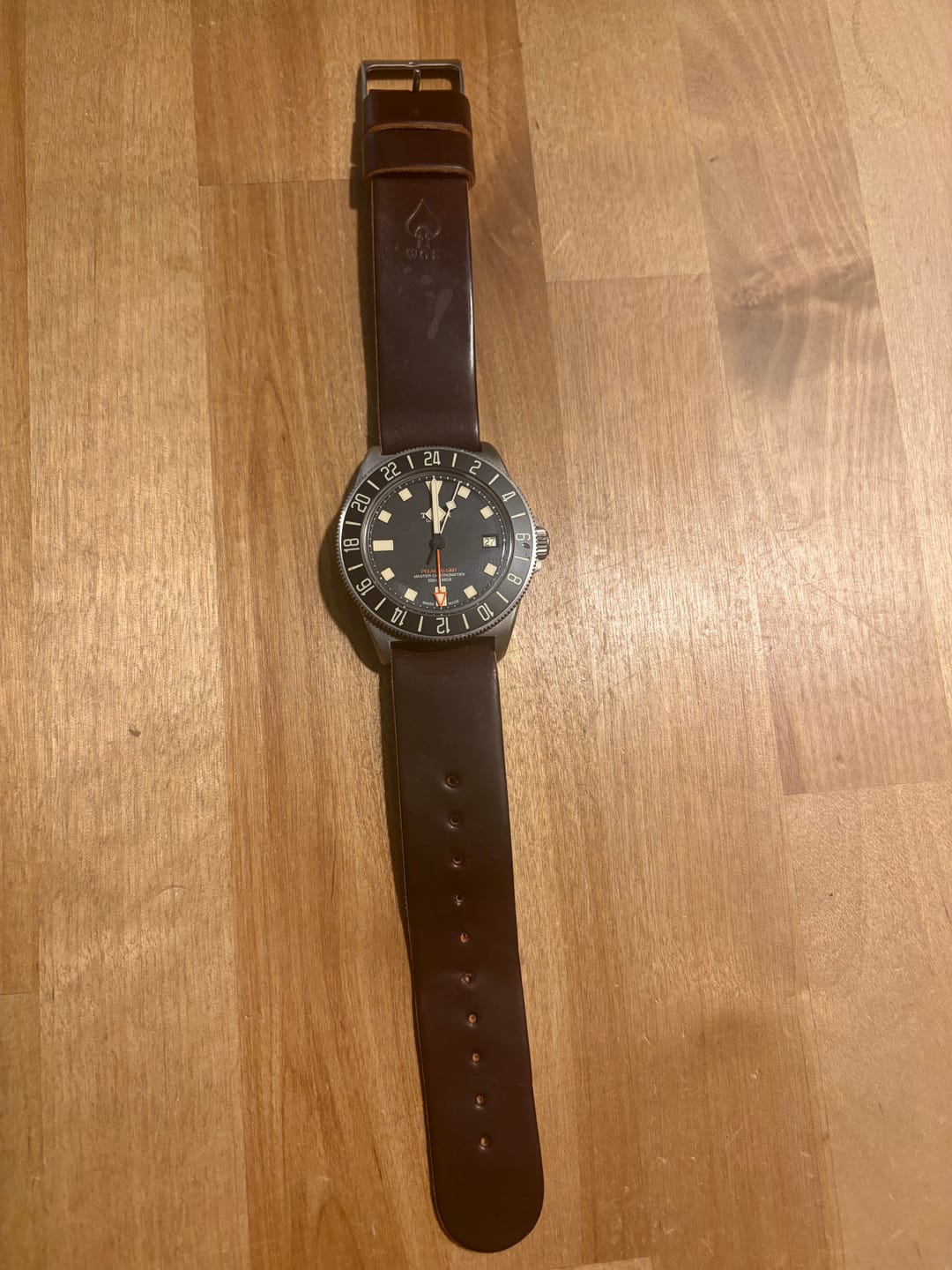 Customer photo review of Safari Shell Cordovan Single-Pass Strap