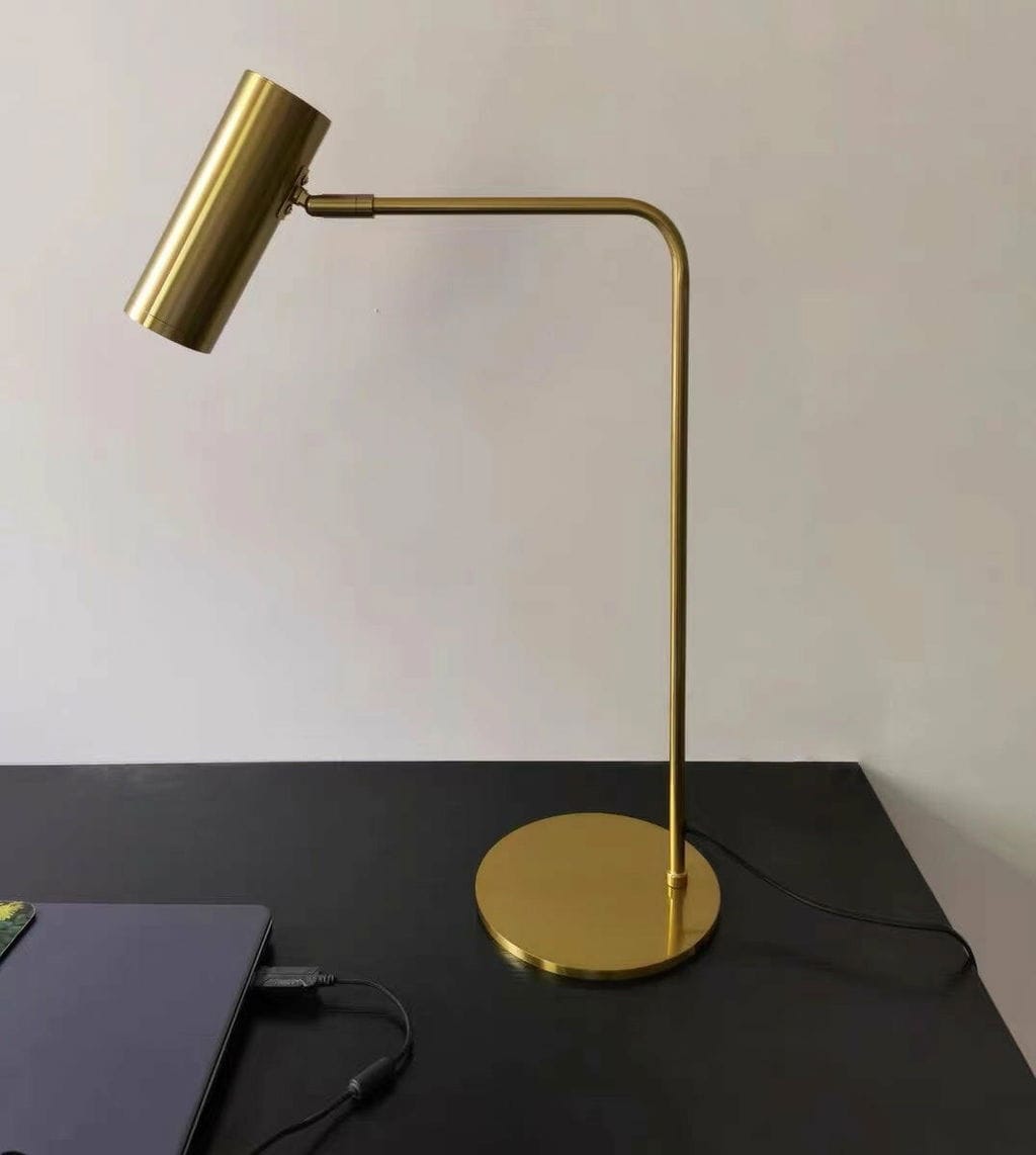 Customer photo review of Rotating Head Table Lamp, Aluminium Stem, Warm to Daylight