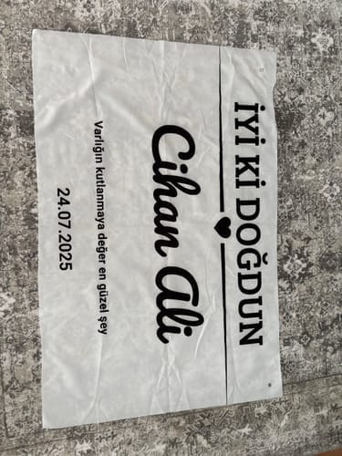 Customer photo review of Doğum Günü Duvar Örtüsü