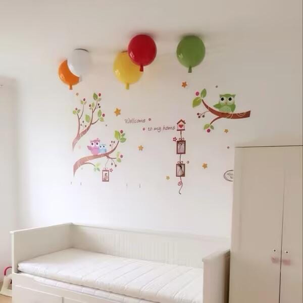 Customer photo review of Balloon Flush Mount Ceiling Light, Pull-Cord Switch, 25-35 cm