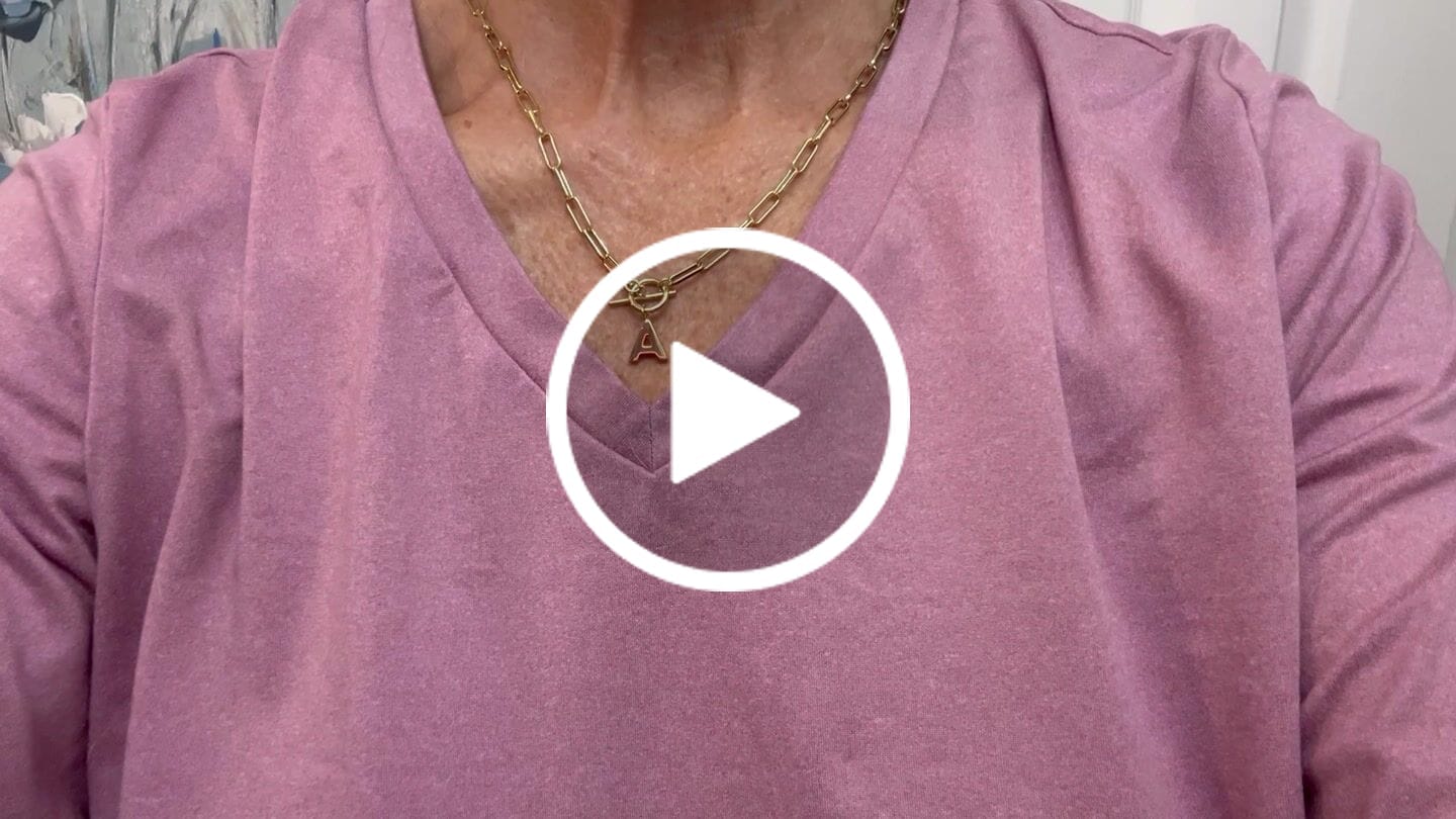Customer video review of Toggle Initial Necklaces in Gold