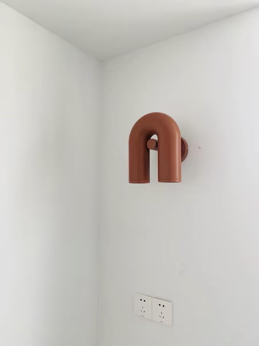 Customer photo review of Swivel U-Shape Wall Light, Terracotta or Black, Integrated LED