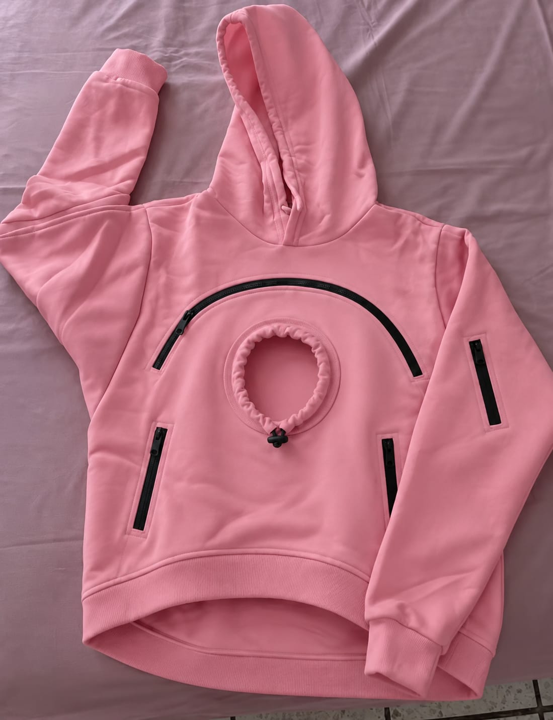 Customer photo review of Pet Pouch Hoodie