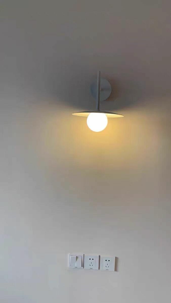 Customer photo review of Ironwork Wall Light, Opaque Glass Shade, 25 cm, Wall Sconce