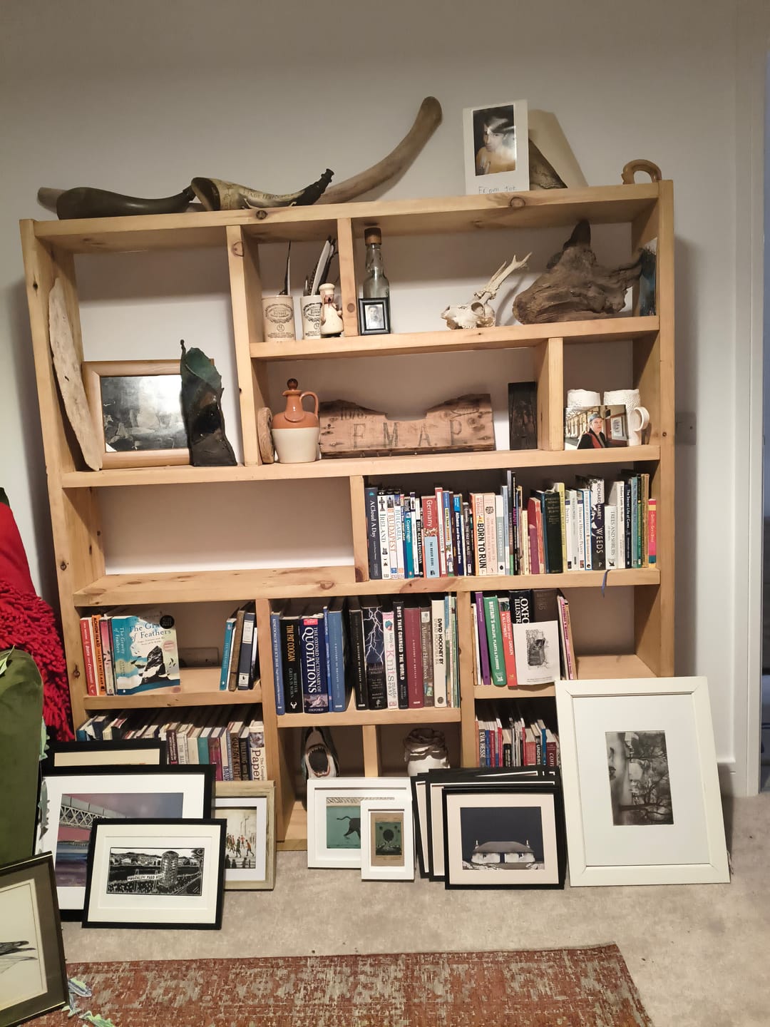 Customer photo review of Reclaimed Wood Bookcase | Rustic Scaffold Shelving Unit | Custom Handmade Timber Bookshelf | Industrial Style Storage Solution - OG