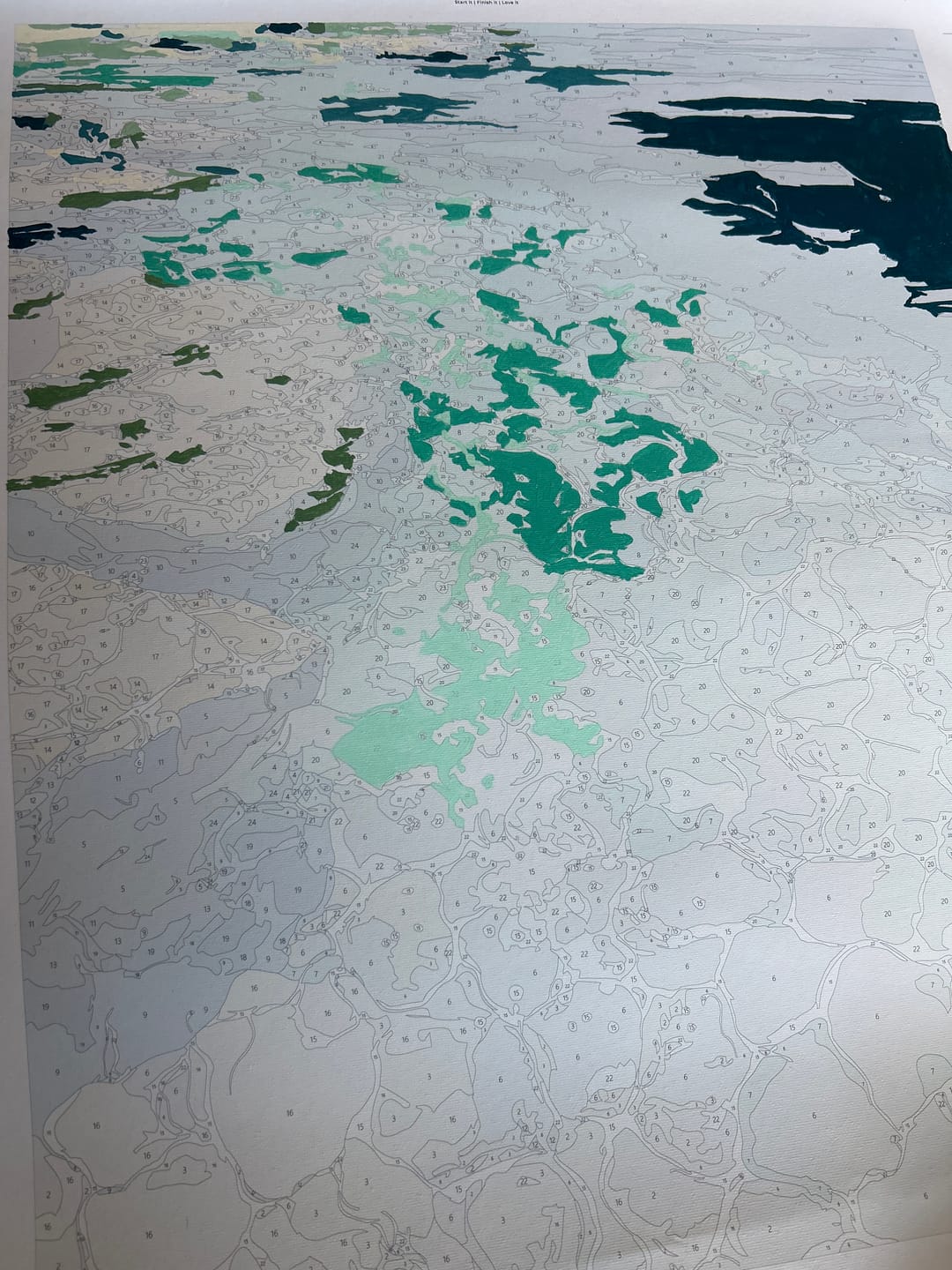 Customer photo review of Transparent waters | Paint by Number