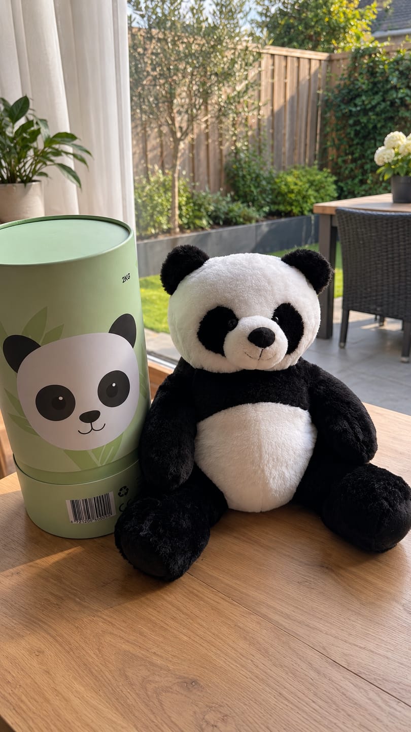 Customer photo review of Huggle Buddy Panda Verzwaringsknuffel (2kg)