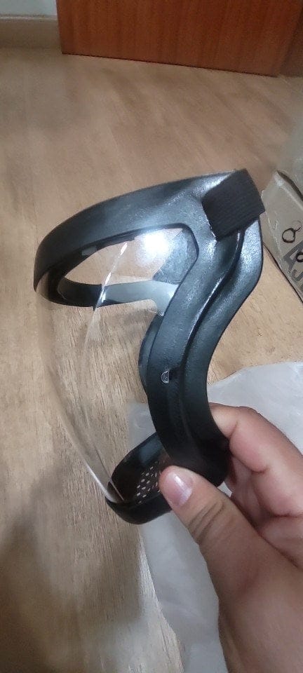 Customer photo review of Visière de protection intégrale anti-buée