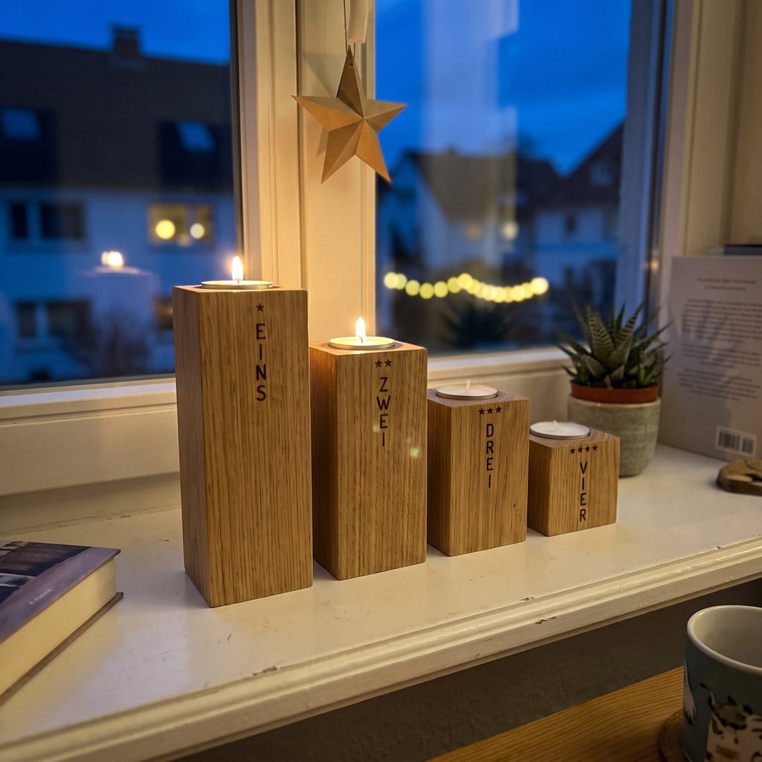 Customer photo review of Adventskranz aus Eiche - 4-Teilig