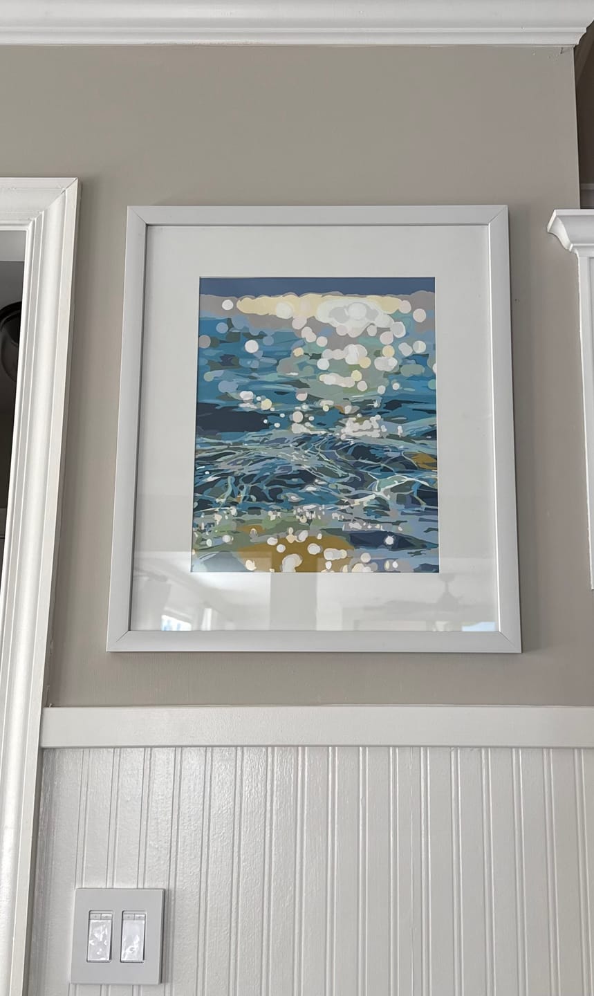 Customer photo review of Shimmering Waters | Paint by Number
