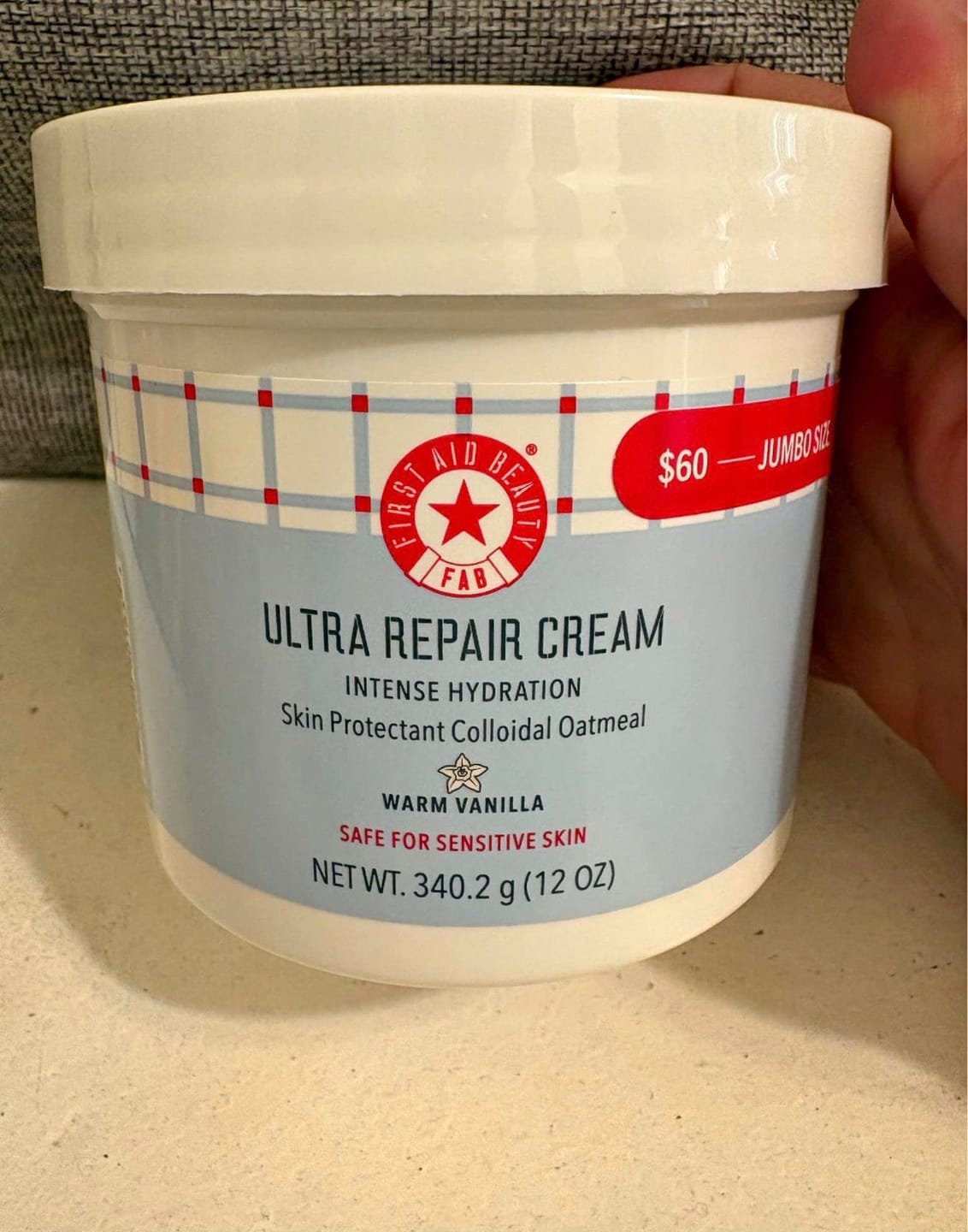 Customer photo review of First Aid Beauty Ultra Repair Cream (6oz)
