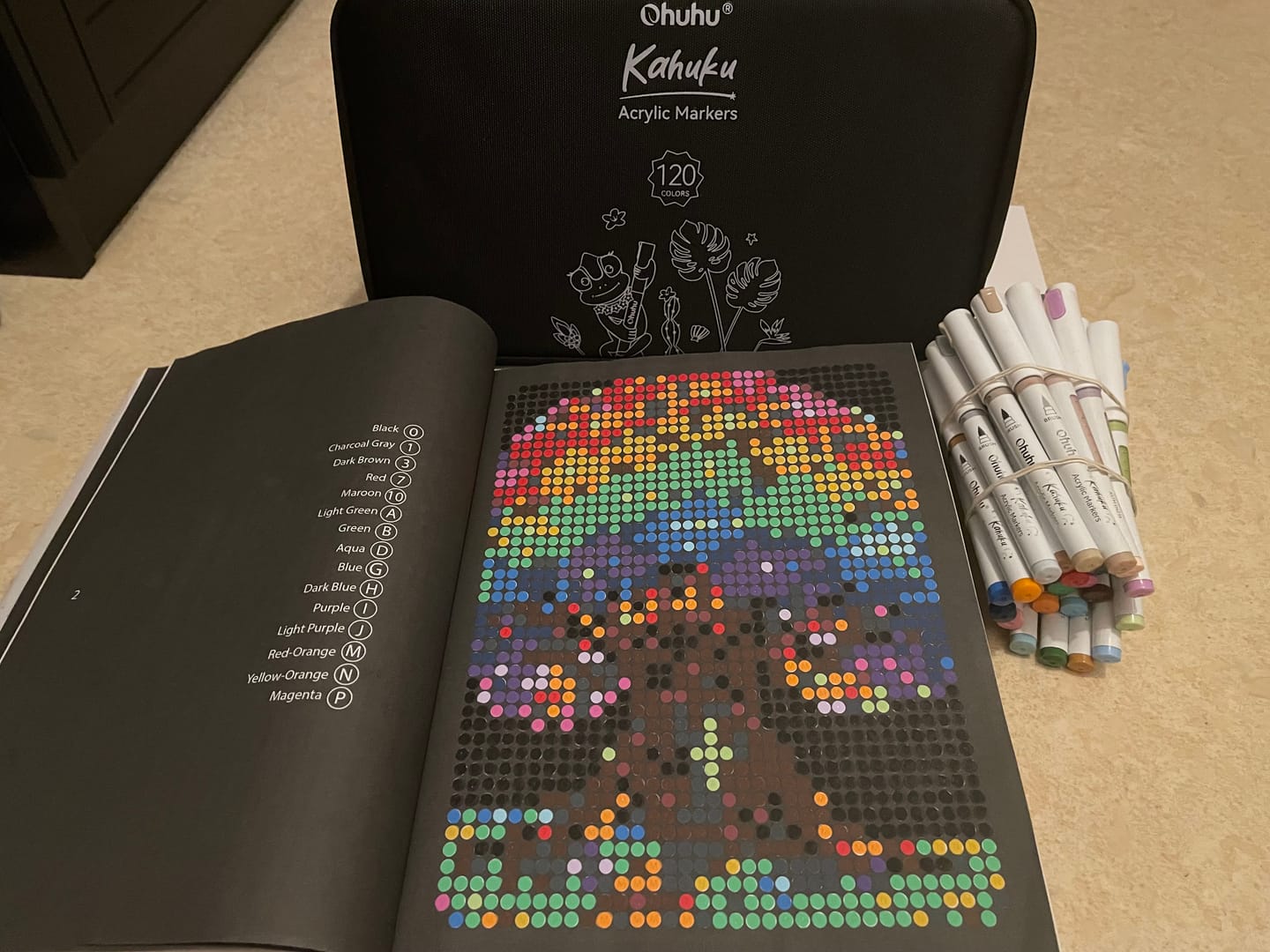 Customer photo review of Ohuhu Kahuku Series Direct-ink Acrylic Paint Markers