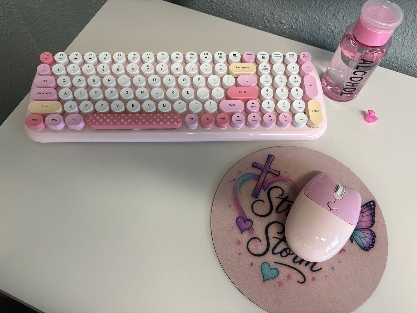 Customer photo review of Wireless Keyboard & Mouse Combo - Soft Click, Colorful 100 Keys