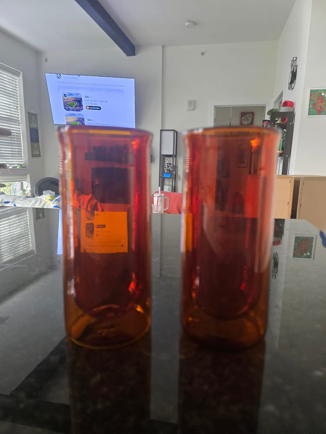 Customer photo review of FLUR Iced Coffee Glasses