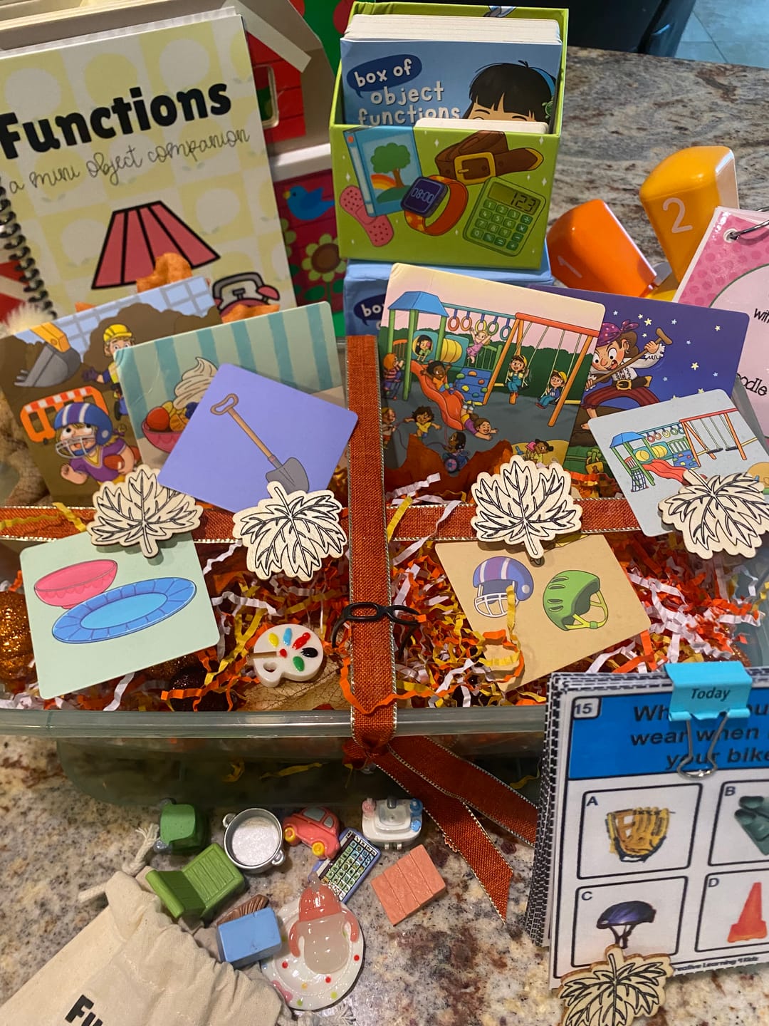 Customer photo review of DING AND DENT-Box of Object Functions | Building Expressive & Receptive Language in Speech Therapy (Copy)